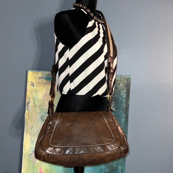 Vintage Bally Crossbody Leather Messenger Bag - Picture 1 of 16